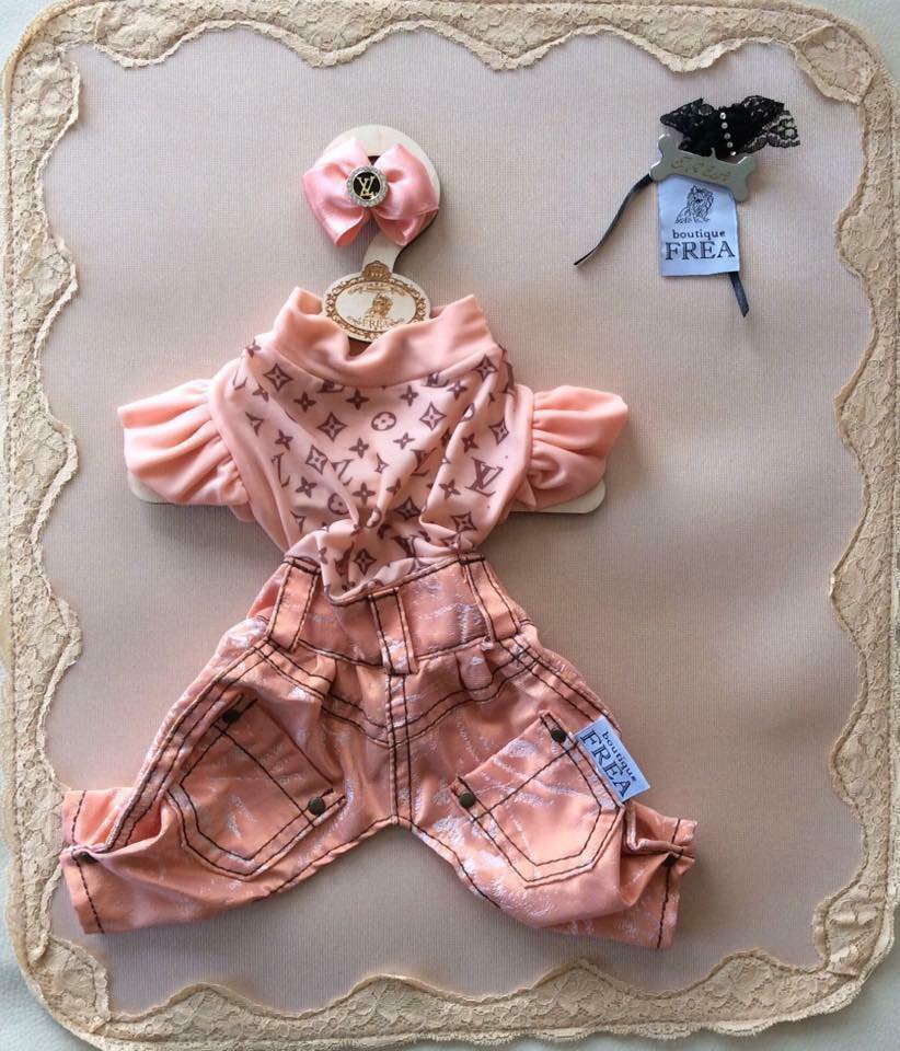 Гащеризонче и панделка “My Yorkie Fashion Icon collection by FREA”
